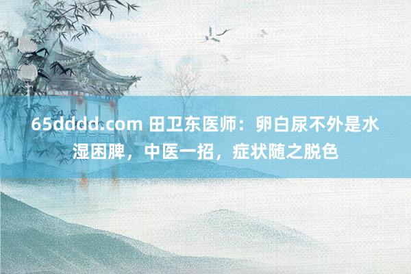 65dddd.com 田卫东医师：卵白尿不外是水湿困脾，中医一招，症状随之脱色