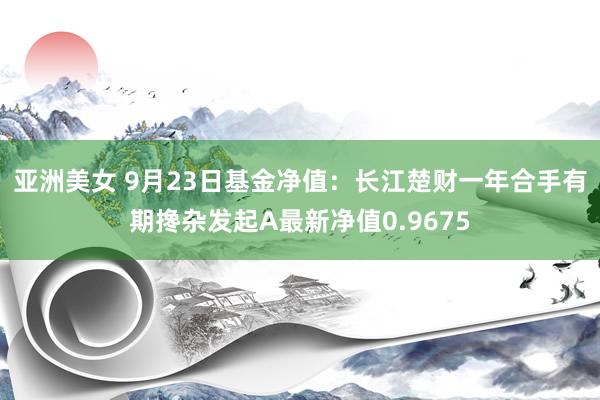 亚洲美女 9月23日基金净值：长江楚财一年合手有期搀杂发起A最新净值0.9675