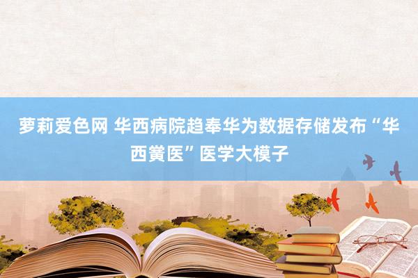 萝莉爱色网 华西病院趋奉华为数据存储发布“华西黉医”医学大模子