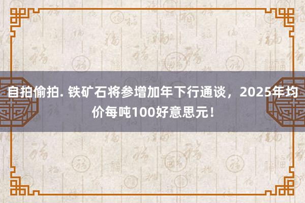 自拍偷拍. 铁矿石将参增加年下行通谈，2025年均价每吨100好意思元！