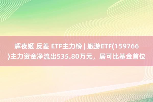 辉夜姬 反差 ETF主力榜 | 旅游ETF(159766)主力资金净流出535.80万元，居可比基金首位