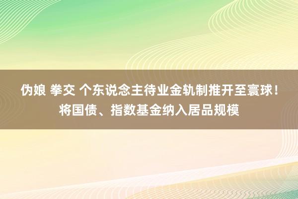 伪娘 拳交 个东说念主待业金轨制推开至寰球！将国债、指数基金纳入居品规模