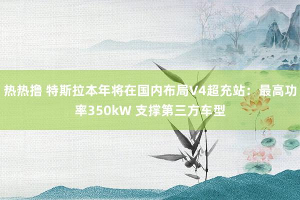 热热撸 特斯拉本年将在国内布局V4超充站：最高功率350kW 支撑第三方车型